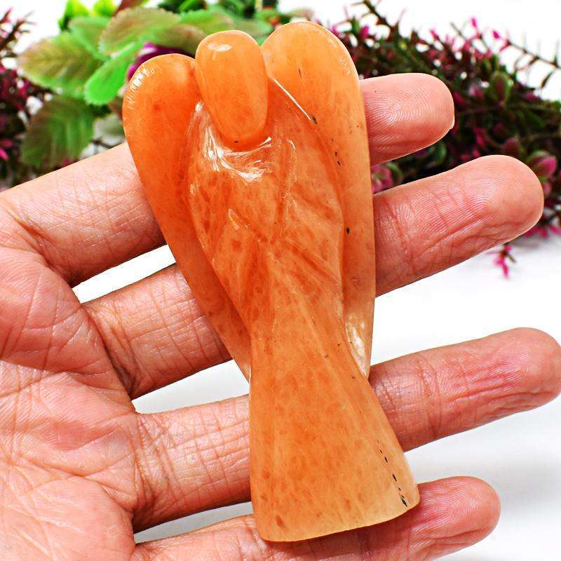 gemsmore:Craftsmen Carved Aventurine Healing Angel