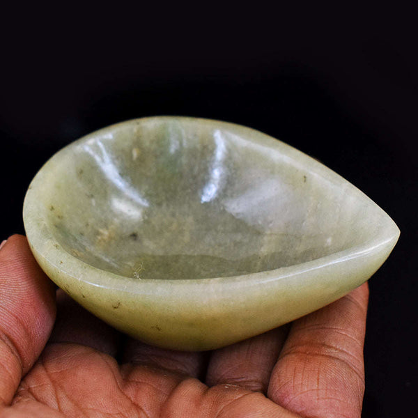 gemsmore:Craftsmen Green Aventurine Hand Carved Genuine Crystal Gemstone Carving Healing Oil Lamp