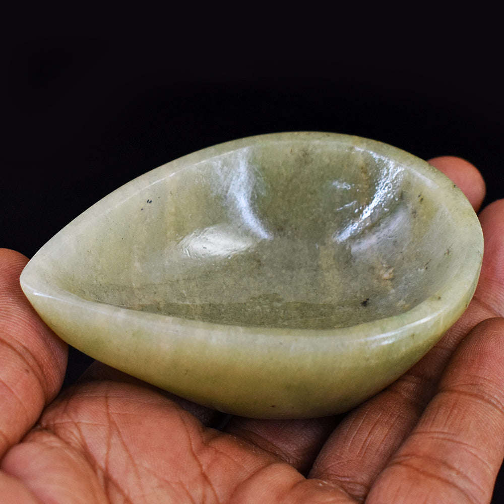 gemsmore:Craftsmen Green Aventurine Hand Carved Genuine Crystal Gemstone Carving Healing Oil Lamp