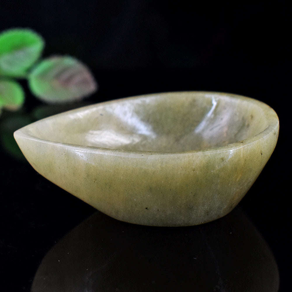 gemsmore:Craftsmen Green Aventurine Hand Carved Genuine Crystal Gemstone Carving Healing Oil Lamp