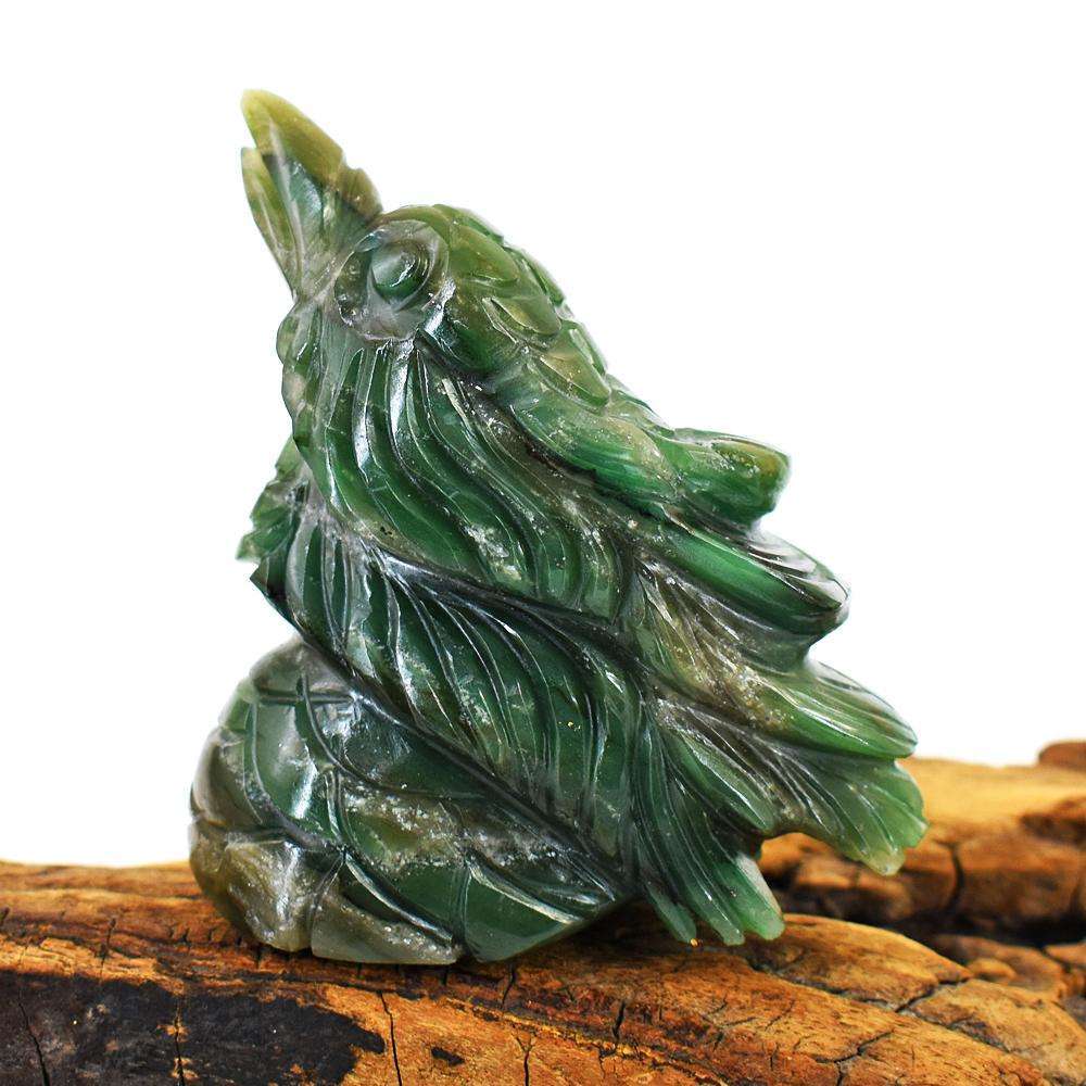 gemsmore:Craftsmen Jade Hand Carved Genuine Crystal Gemstone Carving Sparrow
