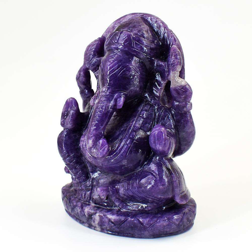 gemsmore:Craftsmen Lepidolite Hand Carved Lord Ganesha