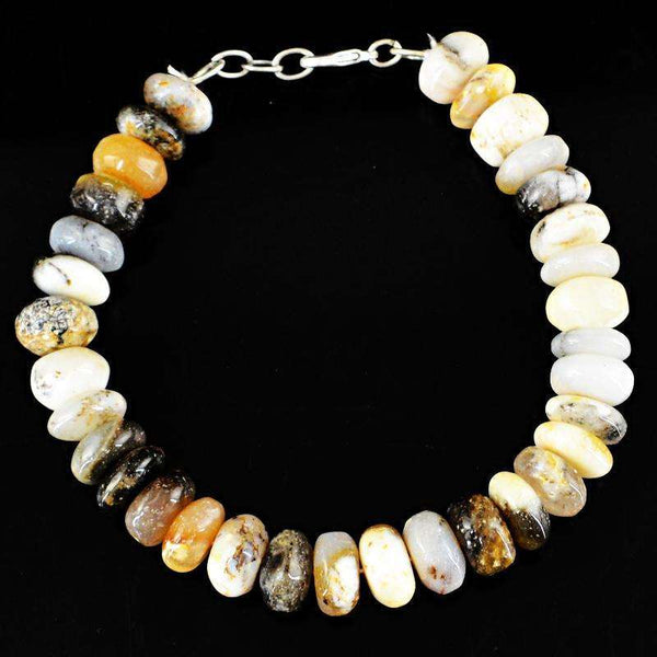 gemsmore:Dendrite Opal Beads Bracelet Natural Round Shape