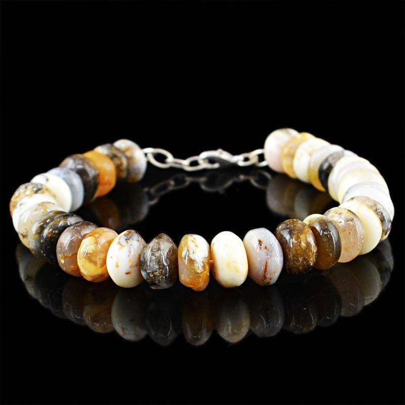 gemsmore:Dendrite Opal Beads Bracelet Natural Round Shape