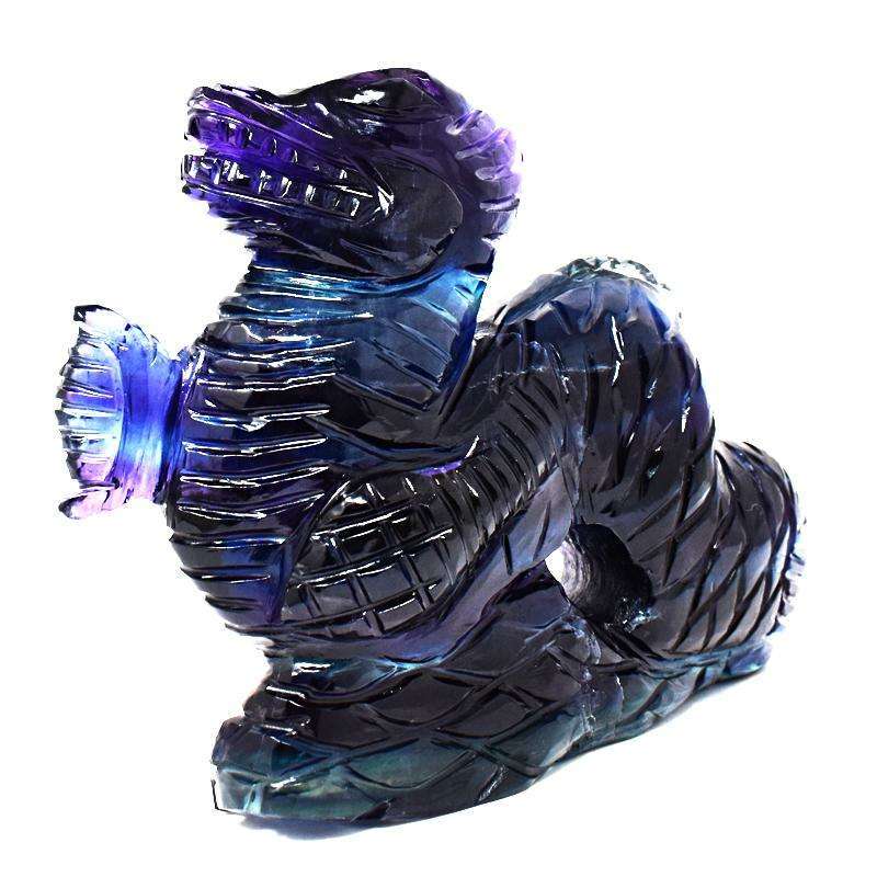 gemsmore:Detailed Carved Multicolor Fluorite Dragon Gemstone