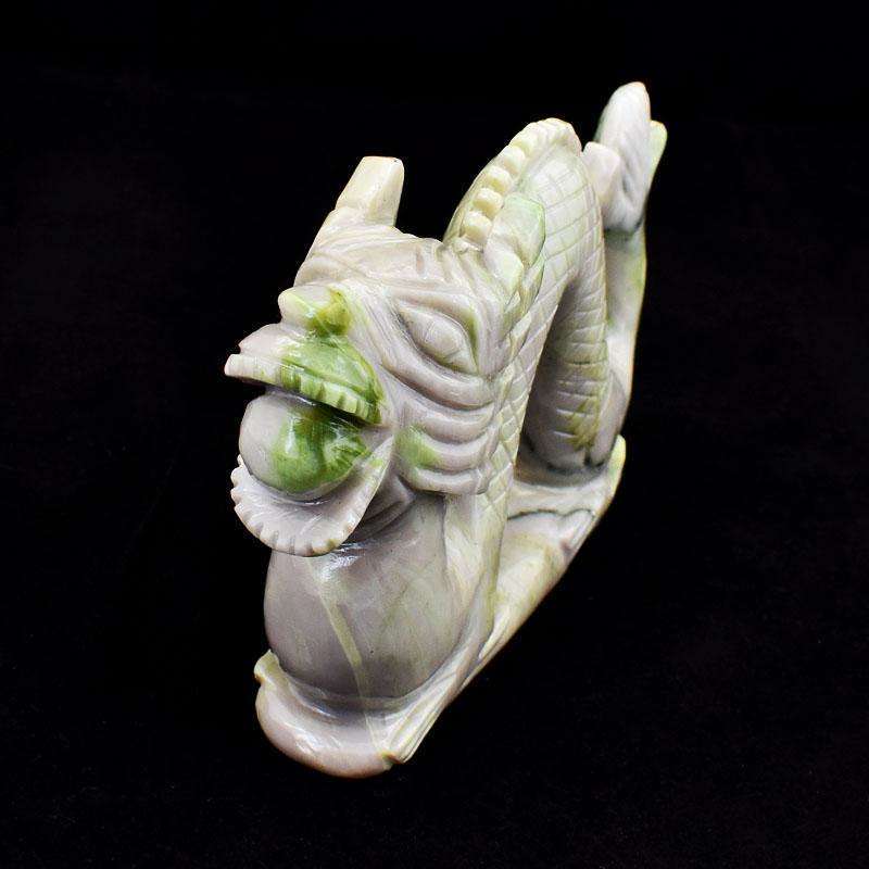 gemsmore:Detailed Carved Serpentine Big Size Dragon