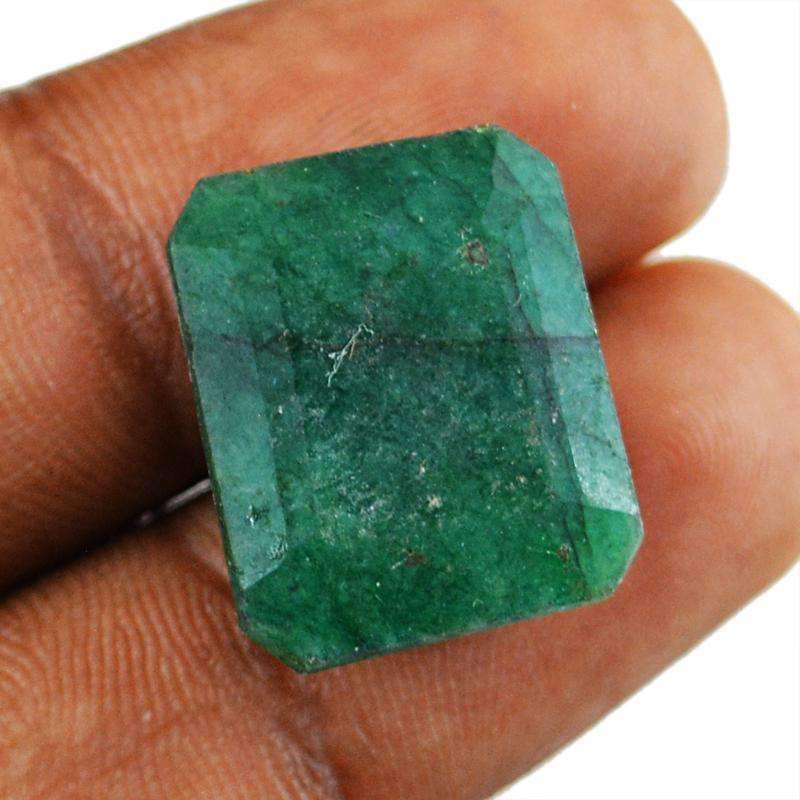 gemsmore:Earth Mind Green Emerald Faceted Gemstone - Genuine Loose