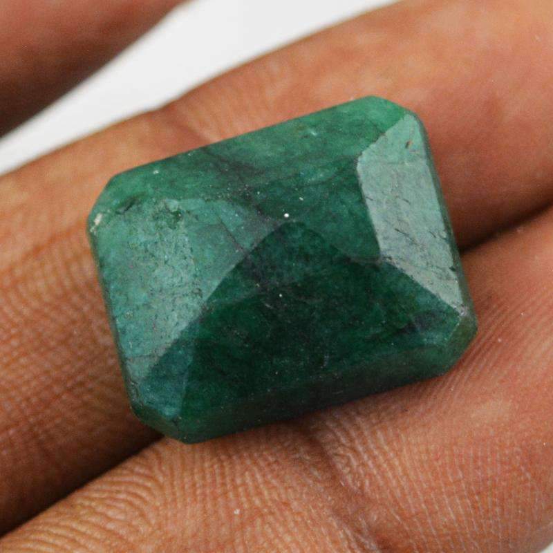 gemsmore:Earth Mind Green Emerald Faceted Gemstone - Genuine Loose