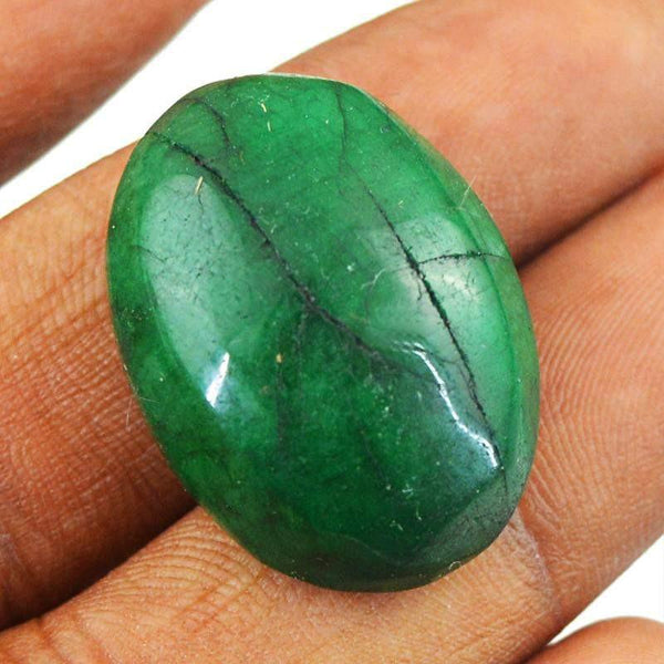 gemsmore:Earth Mind Oval Shape Green Emerald Genuine Gemstone