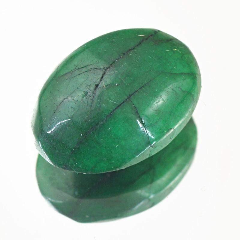 Earth Mind Oval Shape Green Emerald Genuine Gemstone