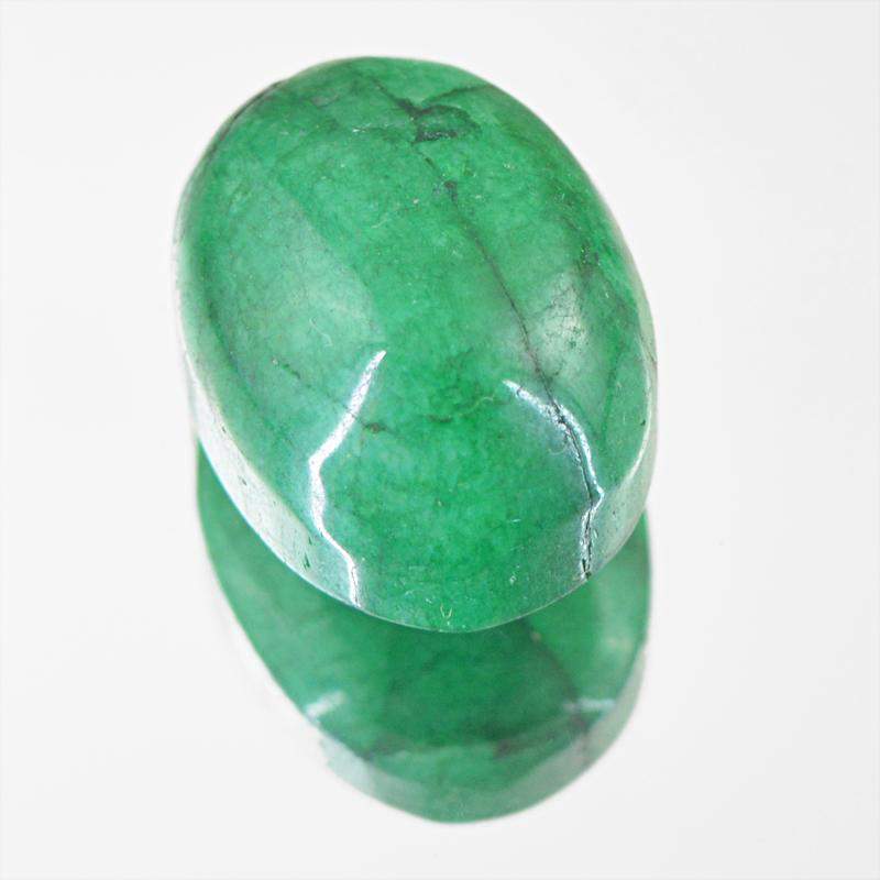 gemsmore:Earth Mined Amazing Green Emerald Oval Shape Gemstone