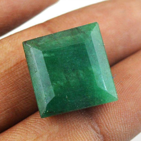 gemsmore:Earth Mined Faceted Green Emerald Genuine Gemstone
