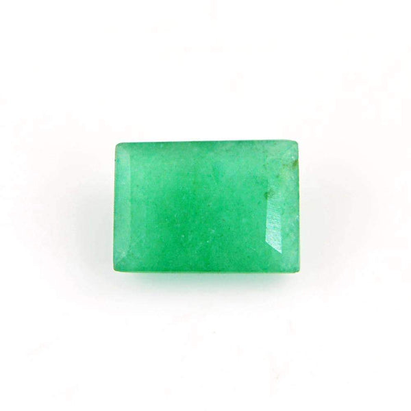 gemsmore:Earth Mined Green Emerald Faceted Gemstone