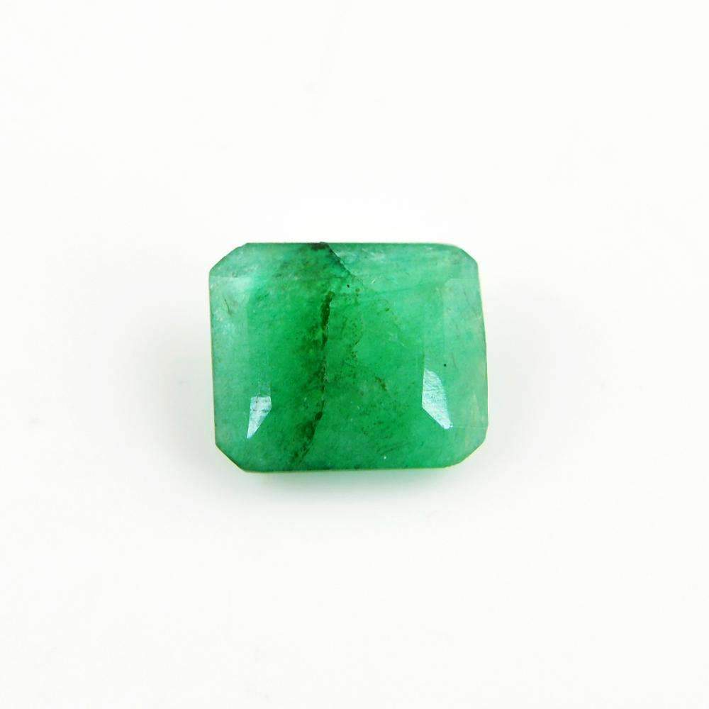 gemsmore:Earth Mined Green Emerald Faceted Gemstone