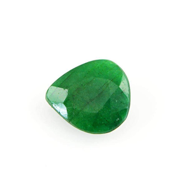 gemsmore:Earth Mined Green Emerald Gemstone Faceted Pear Shape