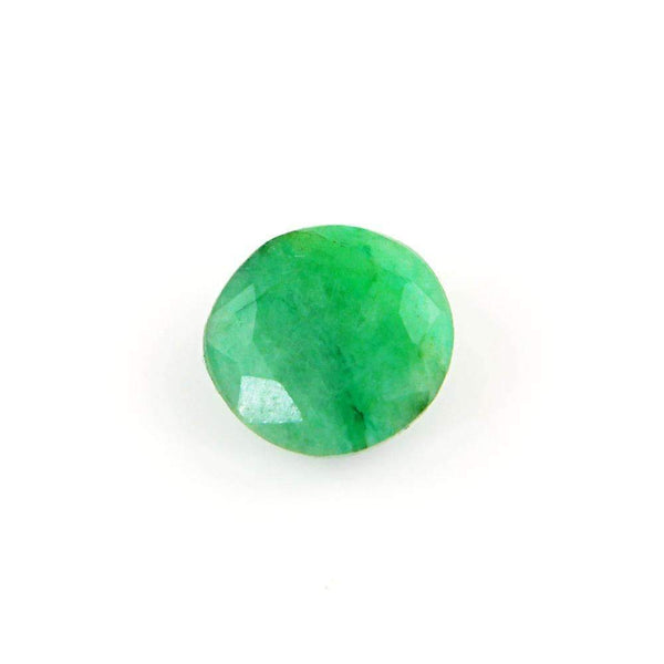 gemsmore:Earth Mined Green Emerald Gemstone Faceted Round Shape