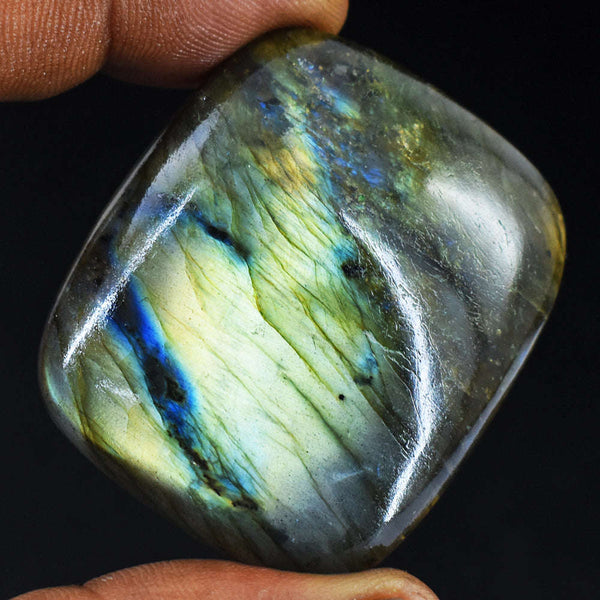 gemsmore:Exclusive 165 Carats  Genuine Golden Flash Labradorite Gemstone