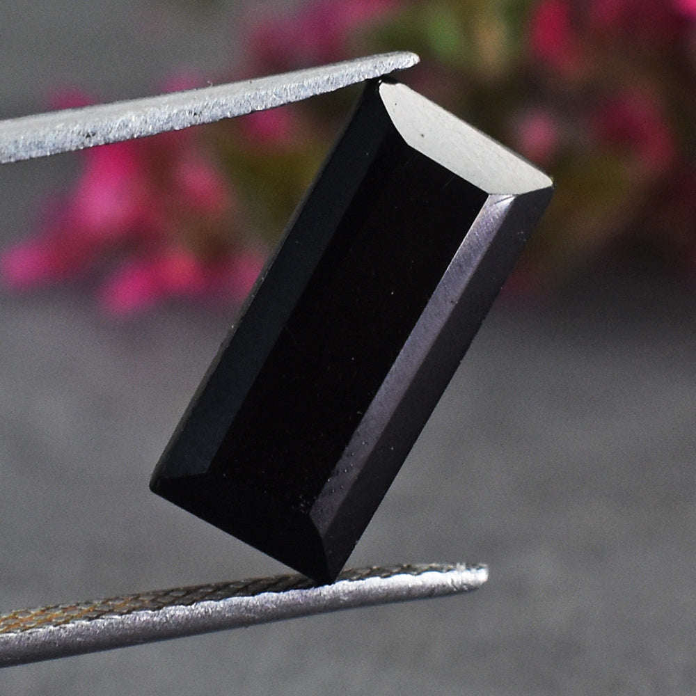 gemsmore:Exclusive 6 Carats Genuine Black Spinel Gemstone