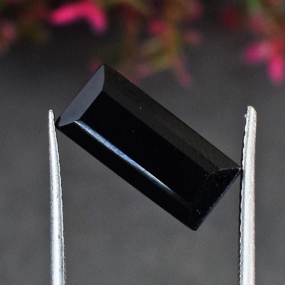 gemsmore:Exclusive 6 Carats Genuine Black Spinel Gemstone