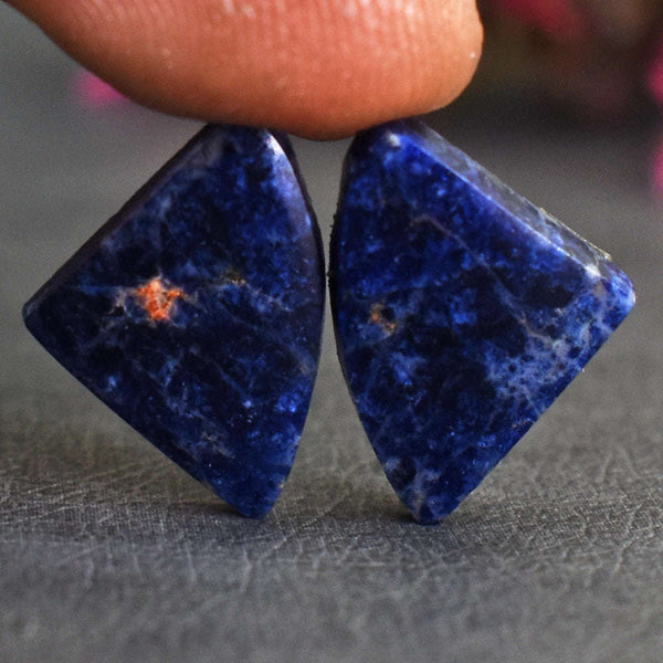 gemsmore:Exclusive 6 Carats Genuine Sodalite Gem's Pair  Gemstone