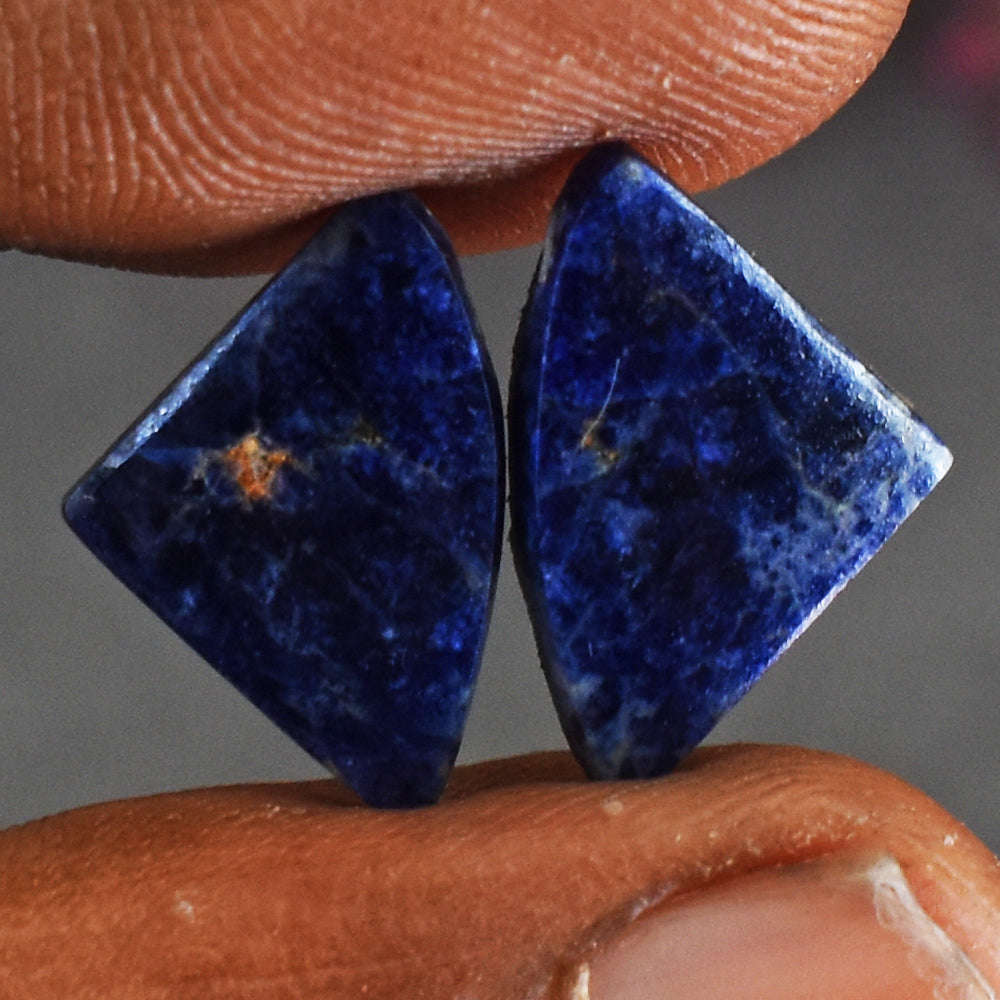gemsmore:Exclusive 6 Carats Genuine Sodalite Gem's Pair  Gemstone