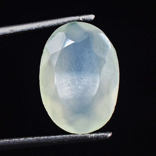 gemsmore:Exclusive 6 Cts  Genuine Chalcedony Faceted Gemstone