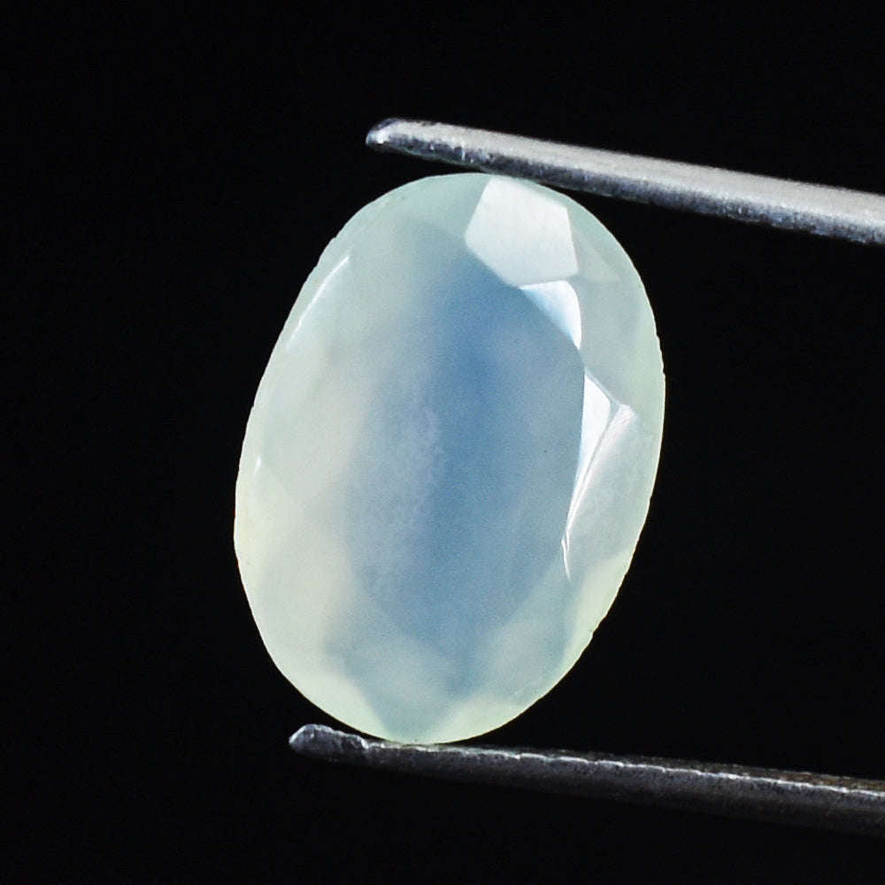 gemsmore:Exclusive 6 Cts  Genuine Chalcedony Faceted Gemstone