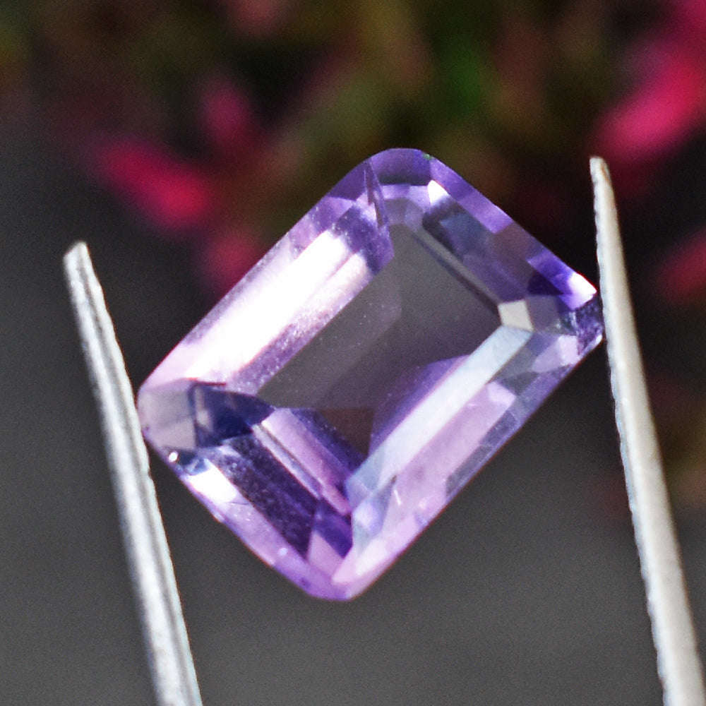 gemsmore:Exclusive 7 Carats  Genuine Amethyst Faceted Gemstone