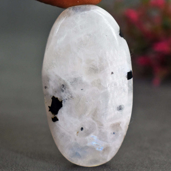 gemsmore:Exclusive 80 Cts Genuine Blue Flash Moonstone Gemstone