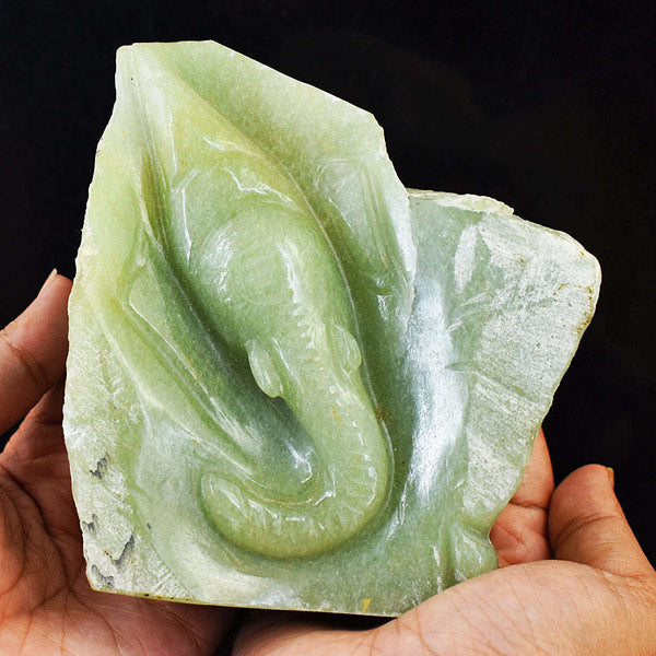 gemsmore:Exclusive Aevnturine Hand Carved Ganesha