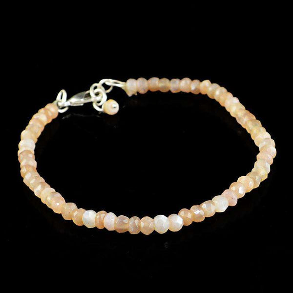 gemsmore:Exclusive Agate Bracelet - Natural Round Shape Faceted Beads