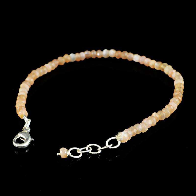 gemsmore:Exclusive Agate Bracelet - Natural Round Shape Faceted Beads