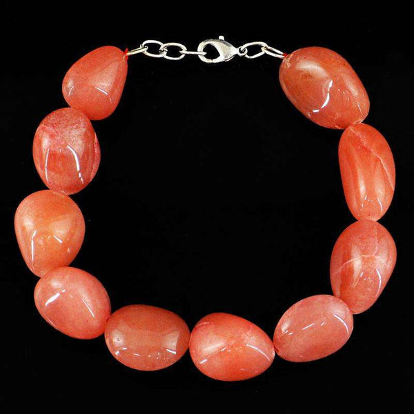 gemsmore:Exclusive Agate Bracelet - Natural Untreated Beads