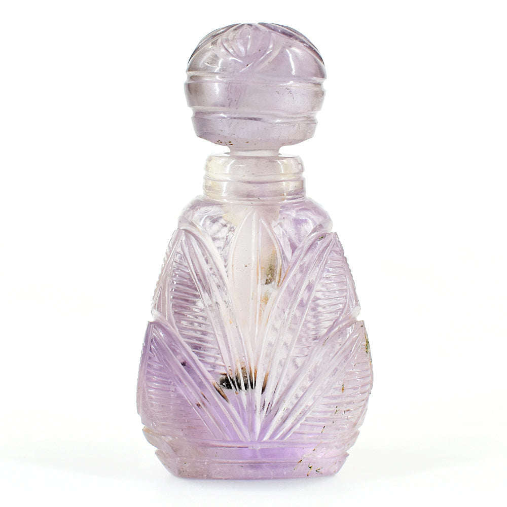 gemsmore:Exclusive Ametrine  Hand Carved Genuine Crystal Gemstone Carving Perfume Bottle