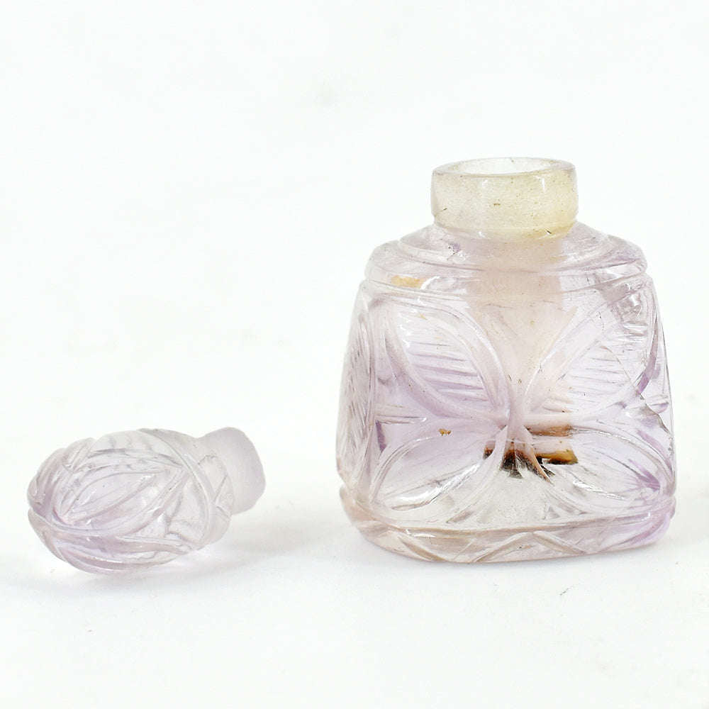 gemsmore:Exclusive Ametrine Hand Carved Genuine Crystal Gemstone Carving Perfume Bottle