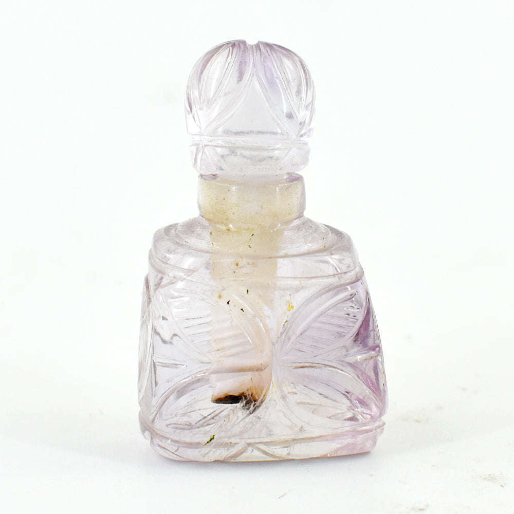 gemsmore:Exclusive Ametrine Hand Carved Genuine Crystal Gemstone Carving Perfume Bottle