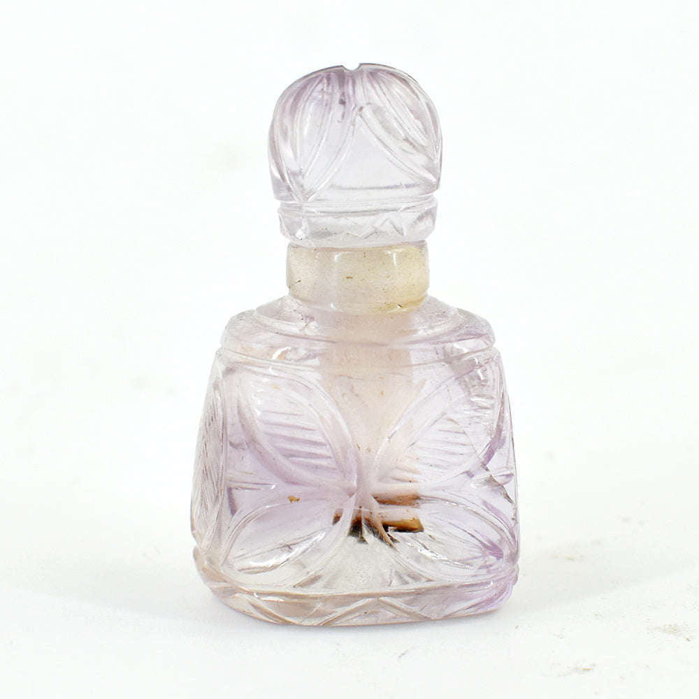 gemsmore:Exclusive Ametrine Hand Carved Genuine Crystal Gemstone Carving Perfume Bottle