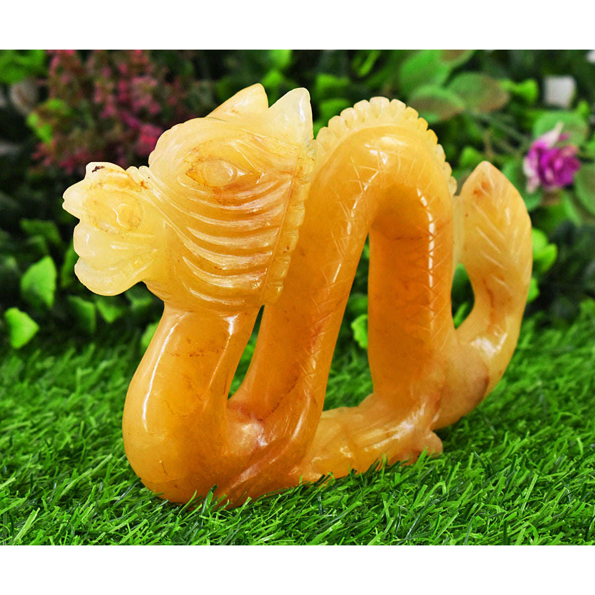 gemsmore:Exclusive Aventurine Hand Carved Dragon