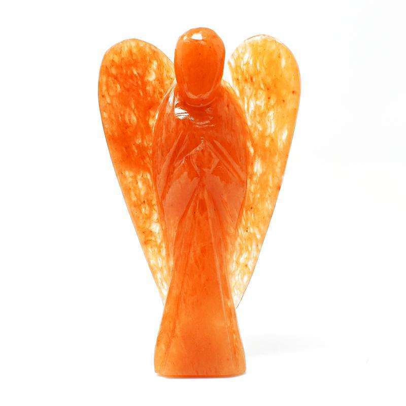 gemsmore:Exclusive Aventurine Hand Carved Healing Angel