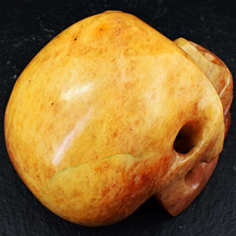 gemsmore:Exclusive Aventurine Hand Carved Human Skull