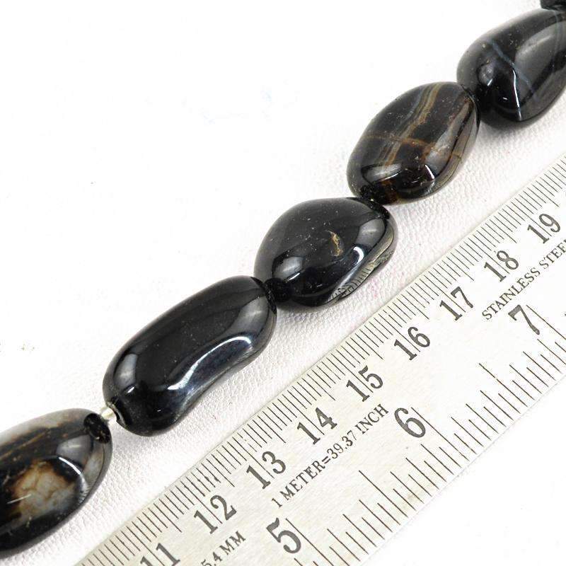 gemsmore:Exclusive Black Onyx Beads Strand Natural Drilled