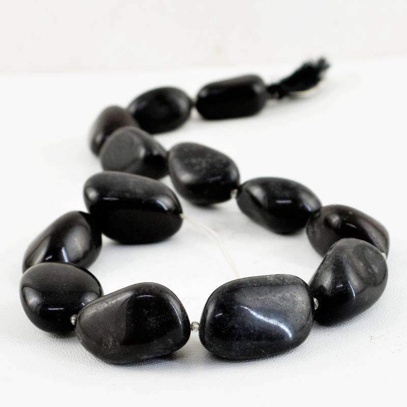 gemsmore:Exclusive Black Onyx Beads Strand Natural Drilled