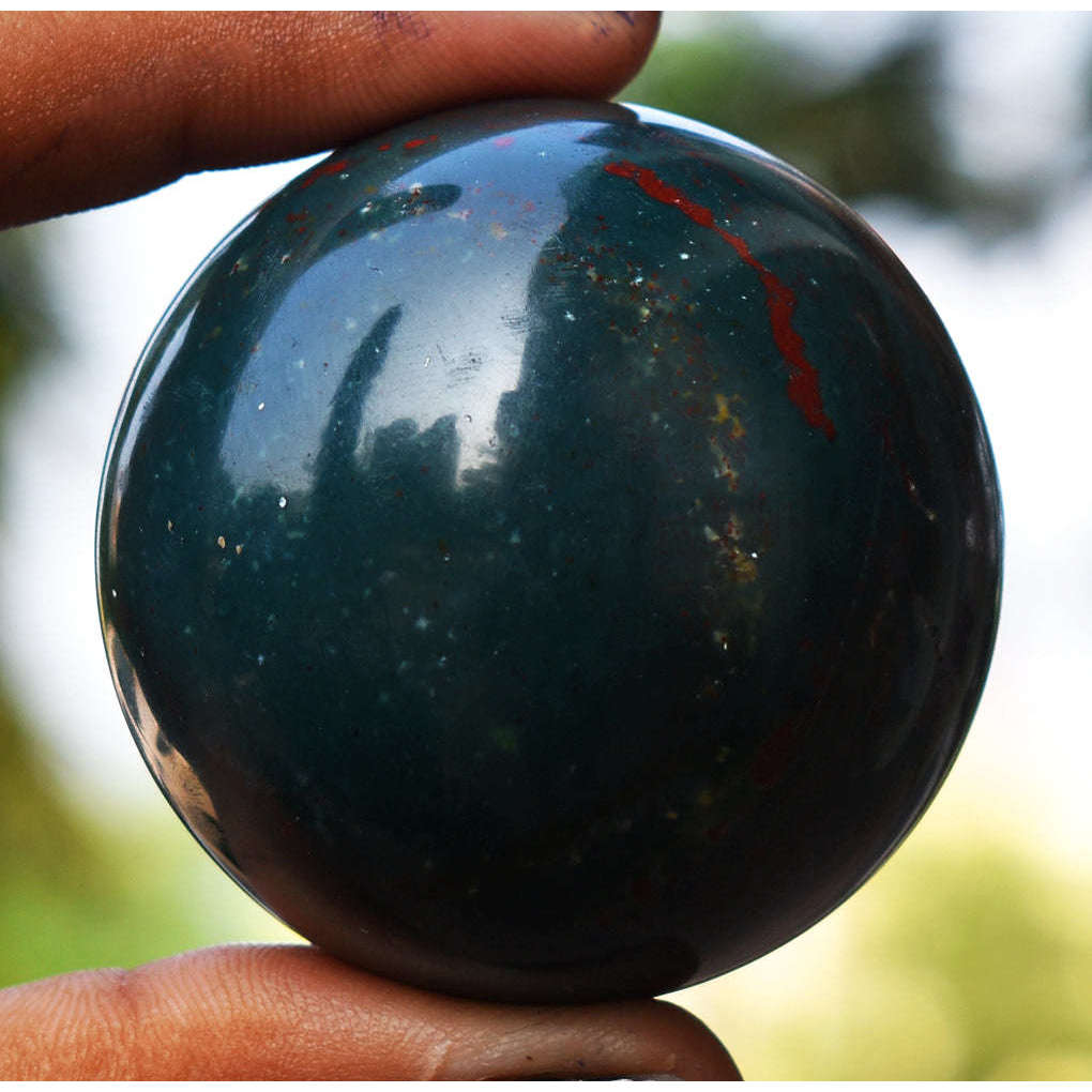 gemsmore:Exclusive Bloodstone Hand Carved Healing Sphere