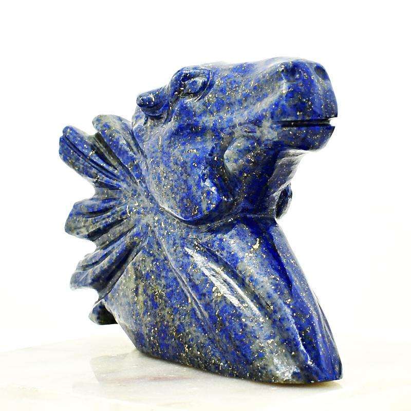 gemsmore:Exclusive Blue Lapis Lazuli Carved Horse Bust (Head)
