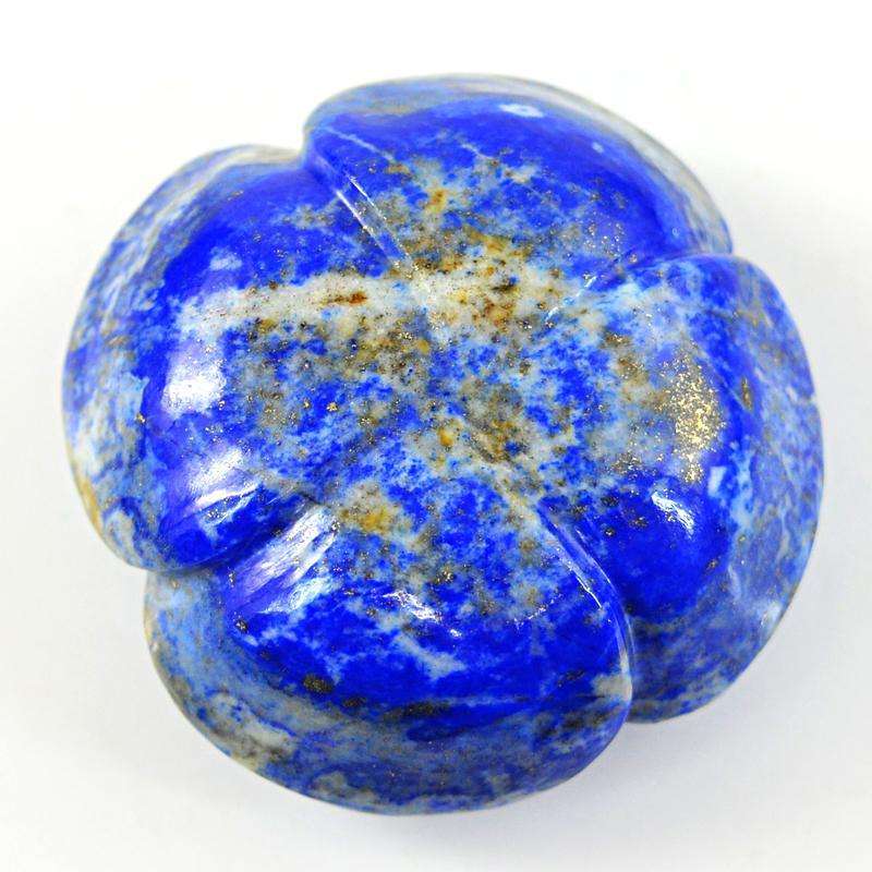 gemsmore:Exclusive Blue Lapis Lazuli Carved Rose Craving Gemstone