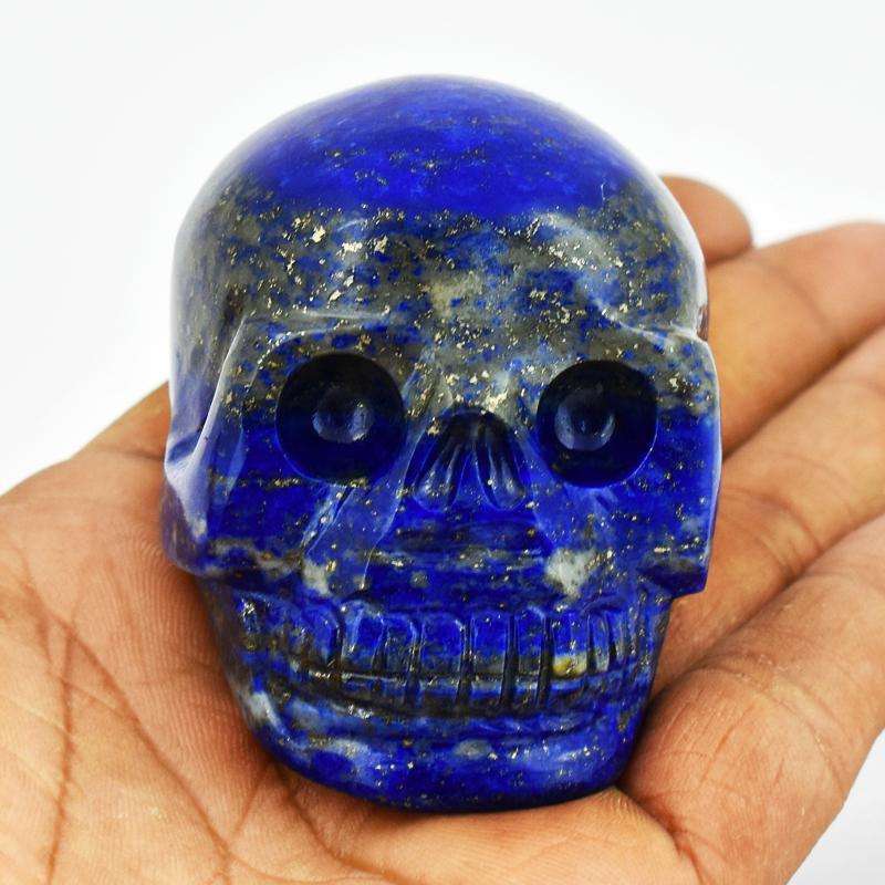 gemsmore:Exclusive Blue Lapis Lazuli Carved Skull - Untreated