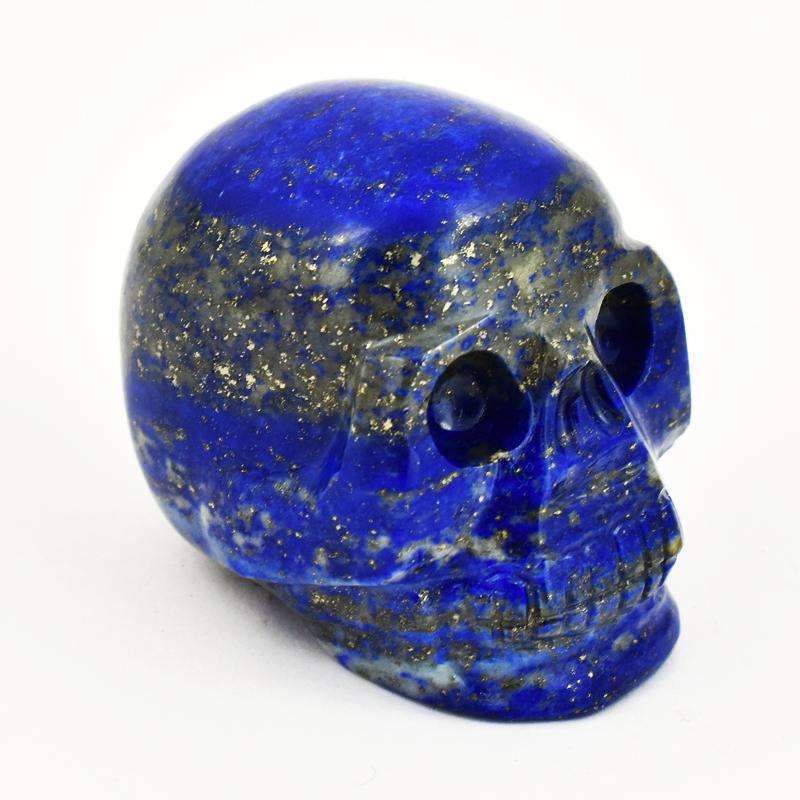 gemsmore:Exclusive Blue Lapis Lazuli Carved Skull - Untreated