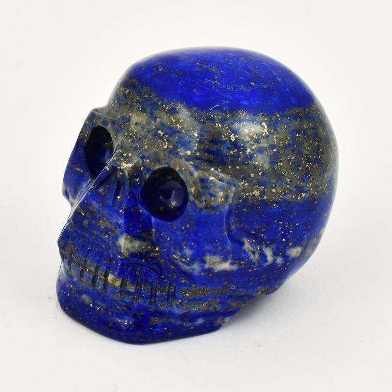 gemsmore:Exclusive Blue Lapis Lazuli Carved Skull - Untreated