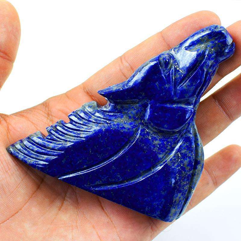 gemsmore:Exclusive Blue Lapis Lazuli Hand Carved Horse Burst