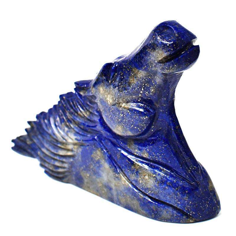 gemsmore:Exclusive Blue Lapis Lazuli Hand Carved Horse Head